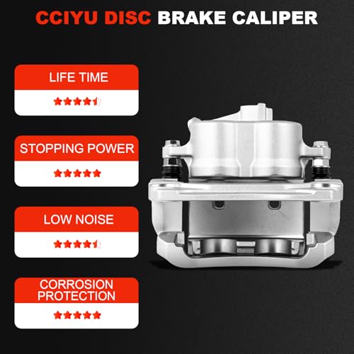 Image of cciyu Front Left Disc Brake Caliper Assembly with Bracket For Lexus For ES300 V6 3.0L 2002-2003, For Lexus For ES330 V6 3.3L 2004-2006 Replace# 19-B2830 Front Driver Side