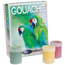Jack Richeson 241566 Yarka Richeson Non-Toxic Gouache Paint Set44; 1.4 oz Plastic Jar44; Assorted Opaque Color44; Set of 12