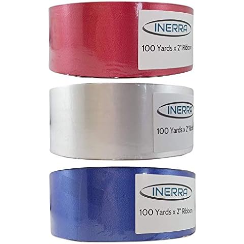 INERRA Ribbon Multipack - 3 x 100 Yard Rolls (Red, White and Royal Blue) Cover
