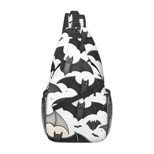 Sac de poitrine Halloween à chauves-souris idéal pour les sorties en extérieur