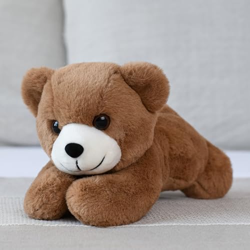 Image of Mirada Floppy Brown Bear Soft Toy - 21cm | Adorable Plush Stuffed Animal for Kids, Boys & Girls | Super Soft & Huggable Teddy Bear Room Decor Toy
