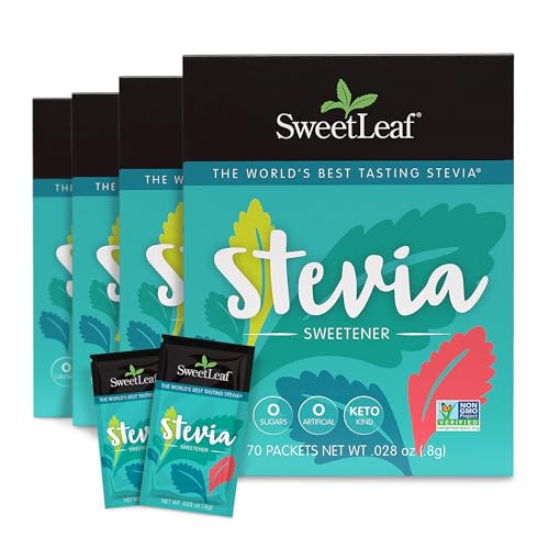 SweetLeaf Stevia Packets - 70 Count (Pack of 4)