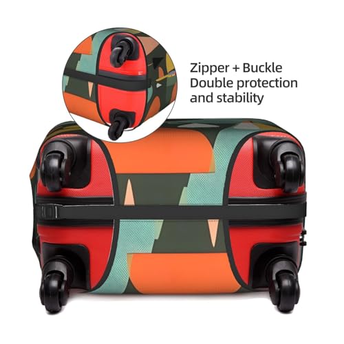 Housse de protection pour valise style rétro moderne imprimé goutte - 4