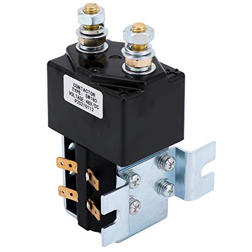 JEENDA UNIVERSAL DC Contactor Solenoid 48V 200Amp Continuous 1000 Amp Peak compatible with EZGO Club CAR Yamaha Albright GOLF Carts-SW180 (48V)