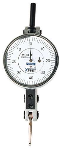 Indicateur de graduation 0,01 mm Fowler x-Test horizontal argenté 1.5mm