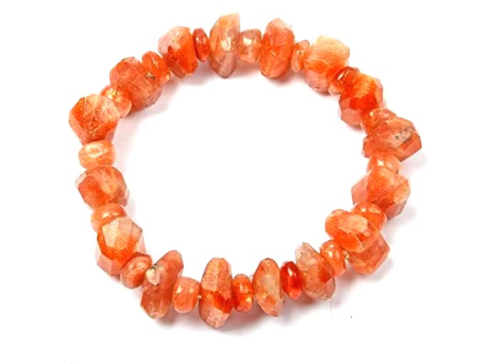 Bracelet pierre de soleil naturelle cadeau artisanal unique en pierre précieuse