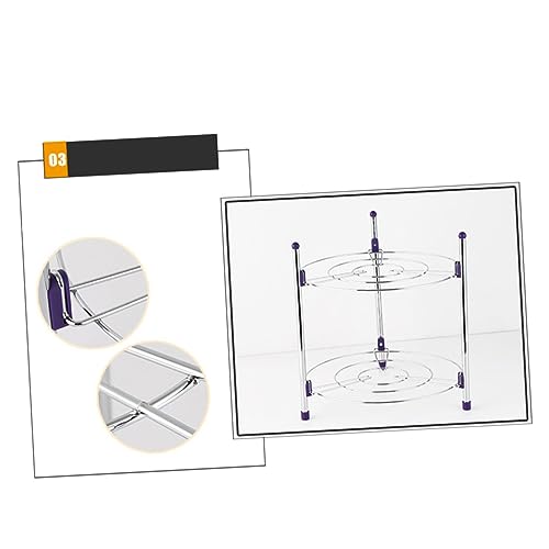 PRETYZOOM Multifunctional Multi Layer Shelf Diameter Self Assembly Pot Rack for Kitchen Bathroom Organization Sturdy Iron Construction for Efficient Storage