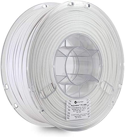 Filamento PC-ABS de 0112in 0118in filamento de policarbonato blanco de 0112in mezcla con carrete ABS de 22lbs  Polymaker resistente y resistente al
