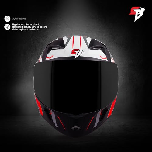 Image of Steelbird SBA-20 09 ISI Certified Flip-Up Graphic Helmet for Men and Women with Inner Chrome Sun Shield