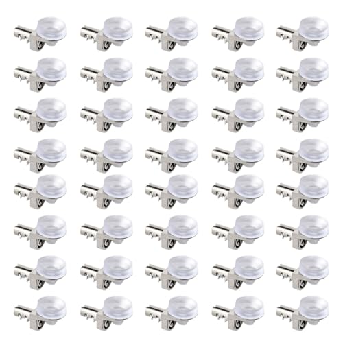 BE-TOOL 40 Pcs Cabinet Shelf Pegs Shelf Support Pegs with Suction Cup Metal Shelf Pegs Pins Clips Easy to Use for Kitchens, Bathrooms, Living Rooms, Offices