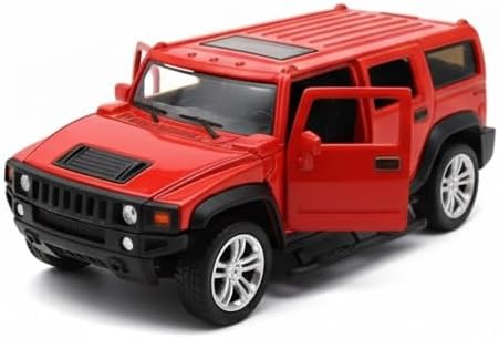 1:36 Scale Die Cast G-Wagon Open Door Metal Car Toy for Kids Boys Unbreakable Diecast Model High Speed Racing Pull Back Car for Boys Birthday Gift (RED)