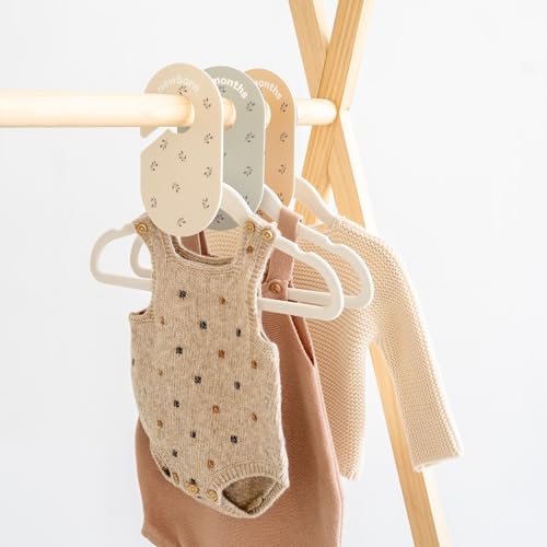 3 Sprouts – Separadores de roupa para bebé – dupla face belos separador de armários bebé desde recém-nascido até 24 meses – organizador de armário por meses – conjunto de 8 – mirtilo