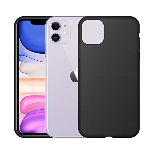 Image of Case Creation Luxurious OG Series for Apple iPhone 11 Case Cover,Anti-Dirty Slim Case Frosted Matte Cute Candy TPU Raised Bezel (Splash of Color) Back Cover for iPhone 11 -Black