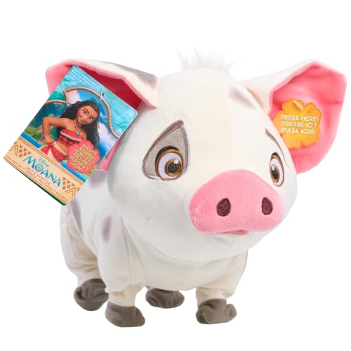 Just Play Peluche Walk & Snort di Pua Moana Disney Princess, suoni, movimento, animale di peluche, maialino, giochi per bambini dai 3 anni