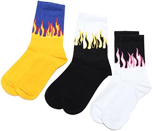 Amazon Co Jp Cn So Th 001 クラブノイズ Club No1z ソックス ミドル丈 かっこいい おしゃれ くつ下 ファイヤー パターン 炎 アメカジ 03 黒ピンク Fサイズ 男女兼用 ファッション