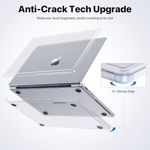 Image of Soonjet CrackGuard for MacBook Pro 14 inch Case | M5 M4 M3 M2 M1 Pro /Max 2026-2021 | Anti-Crack Upgrade | Flawless Fit | Anti Fingerprint & Scratch | Hard Shell Laptop Cover | Matte Clear