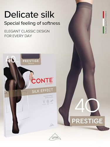 Image of Conte Women's Classic Silky Semi Opaque Pantyhose Tights Prestige 40 Den