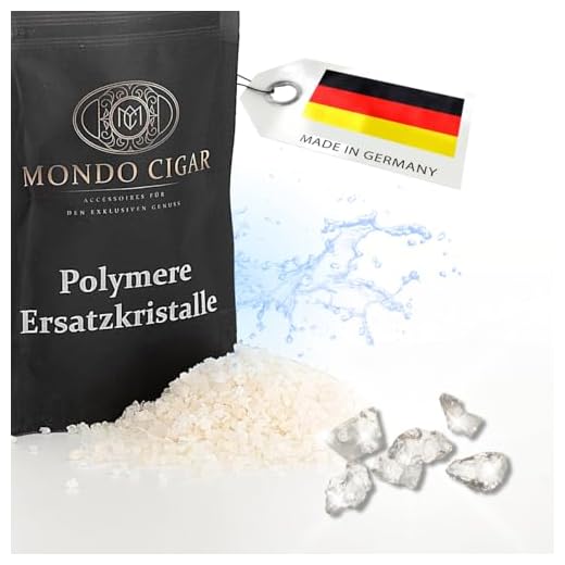 Mondo Cigar Humidor Befeuchter Kristalle – 30 g Acrylpolymer Granulat zur Feuchtigkeitsregulation von Zigarren – Made in Germany