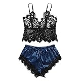 Schlafkleid Damen Sexy Sexy Nachtwäsche Für Frauen Sexy Kimono Spitzen Pyjama Jumpsuit Nachtwäsche Damen Kurz Babydoll Oberteil Große Größen Nachtwäsche Damen Baumwolle Mesh-Langarm Süße Oberteile Damen Damen Shorty Nachtwäsche Baumwolle Lingerie Erotik Sexy Damen Nachtwäsche Für Frauen Dessous Unter Unter Damen