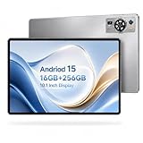 UXD Tablet 10,1 Zoll Android 15 mit Tastatur, 4G LTE Tablet mit SIM Karte, WLAN 6, Octa-Core, 8000mAh Akku, IPS Display, Bluetooth, USB-C (Grau, 256, GB)