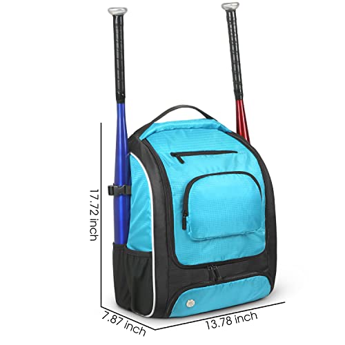 image for oscaurt Baseball Softball Bag Backpack , Youth Kids Baseball Bat Bags 