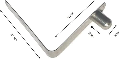 Miniatura 2 de Pala de kayak con botón para tienda de campaña, botón de resorte, clip de resorte de un solo pasador sólido, acero inoxidable, 6 unidades