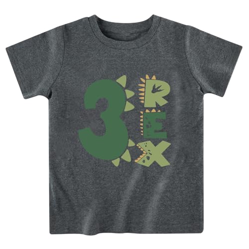 Image of Toddler Boys Girls 3rd Birthday Shirts for Baby Kids 3 Years Old Birthday Outfit for Party Short Sleeve Tshirt