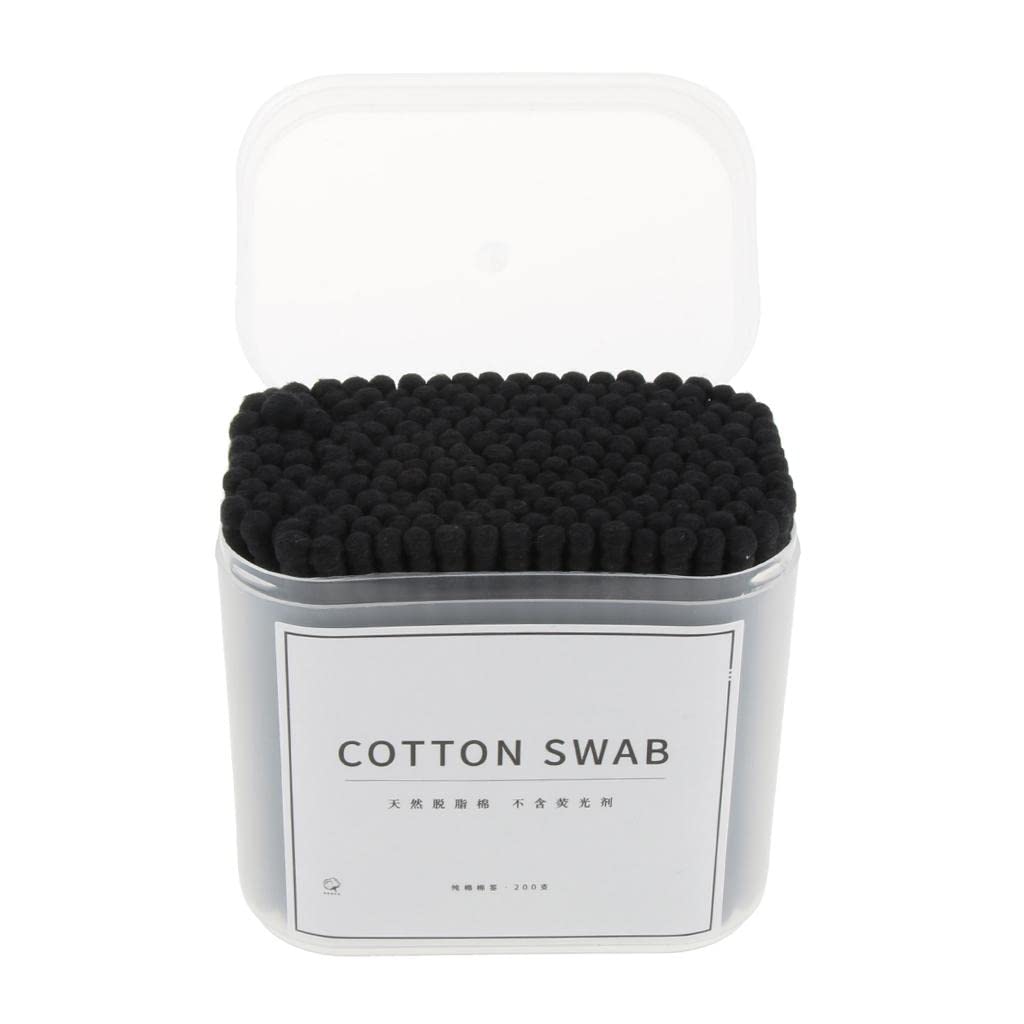 200X Dual Head Cotton Buds Swab Tip Sticks Wooden Makeup Applicator Black | Makeup | Makeup Tools & Accessories | Eyelash Tools-picture-12