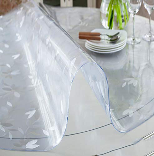 Nappe ronde imperméable PVC cristal plaque transparente table salon hôtel