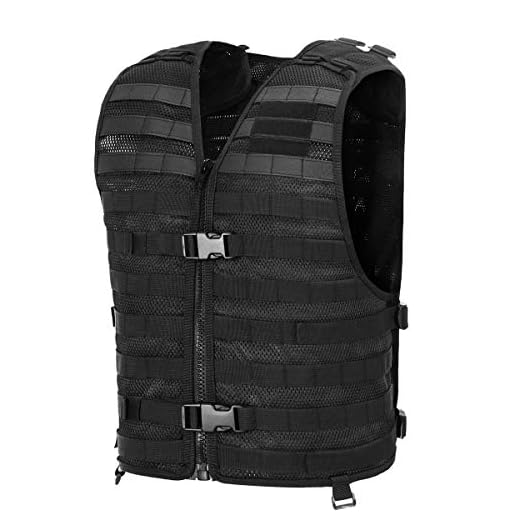 Chief Tac Military Tactical Molle Vest Mesh Light Army Airsoft Paintball Utility Vest, Breathable Lightweight Hunting Fishing Vest for Men Women