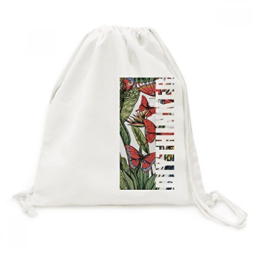 Sac à dos en toile motif papillon blanc pour ranger vos affaires facilement