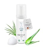 HLV - Haarschaum hochkonzentriert, Pflegeschaum für trockenes Haar - für Feuchtigkeit, stärkt & revitalisiert die Haarstruktur, vegan & derma getestet - Haarstyling für den Salon geeignet (Hydro Shot)