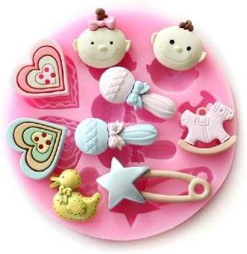 Homwish - DIY Little girls and boys Ice/Cake/Chocolate/Sugar Decorating Silicone Mini Cube Craft Fondant Mold Tray
