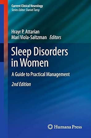 Sleep Disorders in Women: A Guide to Practical Management 2nd ed. 2013 Edition book cover