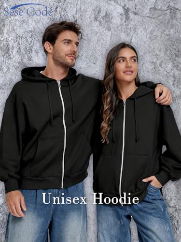 SeSe Code Unisex Zip Up Hoodie With Eye Mask Airplane Mode Travel Hoodies Oversized Sweatshirt Fleece Jacket Black S — view 6