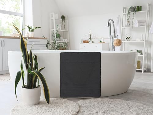 Bath Towels Pack of 6 – 24x48 Inches – Soft, Quick Dry & Highly Absorbent – 100% Cotton Towels for Bathroom, Spa, Gym & Hotel – Charcoal Grey - Image 4
