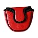 Big Teeth Classic Golf Mallet Putter Cover Headcover Club Protector Magnetic Closure Don't FIT Iron Material Putter (Red)