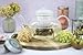 Teabloom Heatproof Glass Teapot Set with Removable Loose Tea Infuser (Standard Size: 32oz/946ml) and Four Borosilicate Glass Teacups (7oz/207ml) - Lead-free Complete Tea Set