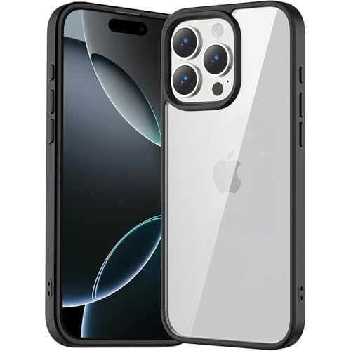 Image of EGOTUDE Case for iPhone 16 Pro, Polycarbonate Hard Back Transparent Cover, Anti-Yellowing