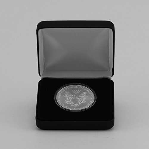 Caja para monedas Air-Tite cubierta en cuero negro miniatura 2