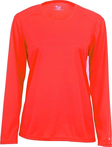 Badger Sports B-Core Ladies' L/S Tee Hot Coral Medium