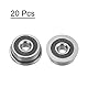 QUARKZMAN 20 Stück F623-2RS Flanschkugellager 3x10x4mm Rillenkugellager Doppelsiegel Chrom Stahl Flansch Lager für DIY, Werkzeugmaschinen, 3D Drucker