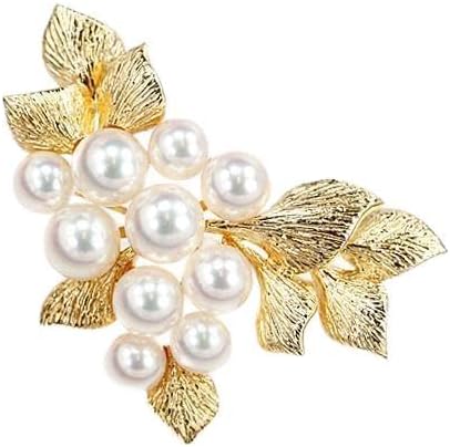 ミキモト アコヤパール ブローチ 5.0mm-6.5mm K18YG 葉 植物 ブランド