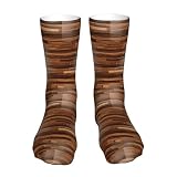NImongt Kniestrümpfe mit Holzmaserung, für Herren und Damen, athletisch, für Alltag...
