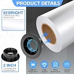 4 Rolls 24 in x 150 ft Plotter Paper, 20 lb CAD Bond Rolls | 80 GSM 92 Bright White Wide Format Paper with 2 in Core for CAD Drawings, Engineering Plans and Inkjet Printers