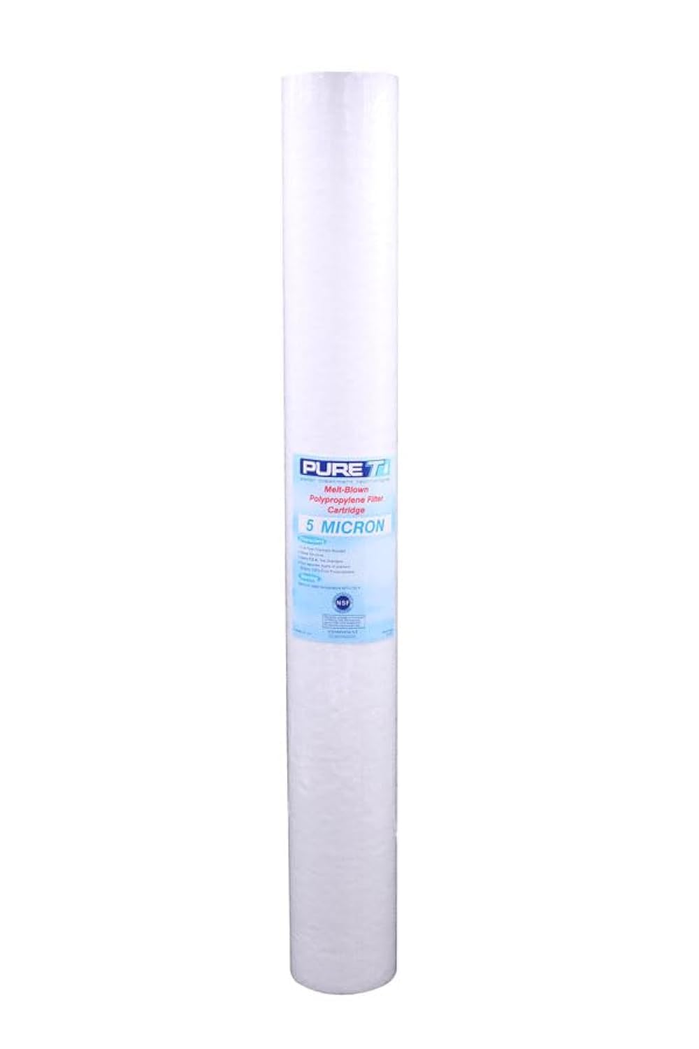 PureT GCB2000005 - Filtro per sedimenti d'acqua da 50,8 x 6,3 cm, certificato NSF, in polietilene, rimuove sedimenti e altri detriti organici (5 u micron)