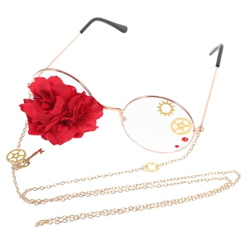 NOLITOY Vintage Glasses Frame Lolita Glasses Steam Punk Eyewear Men's Lightweight Cosplay Accessories