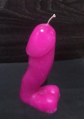 Male Genital Candle 6" Tall Hot Pink