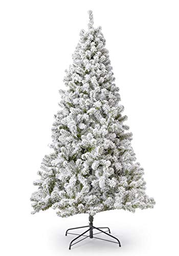 KING OF CHRISTMAS 6 Foot Prince Flock Artificial Christmas Tree Unlit, Flocked