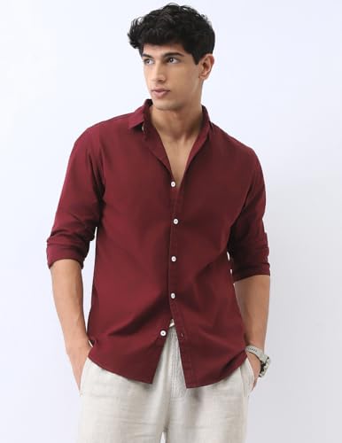 Image of Urbano Fashion Men's Cotton Full Sleeve Regular Fit Casual Solid Shirt